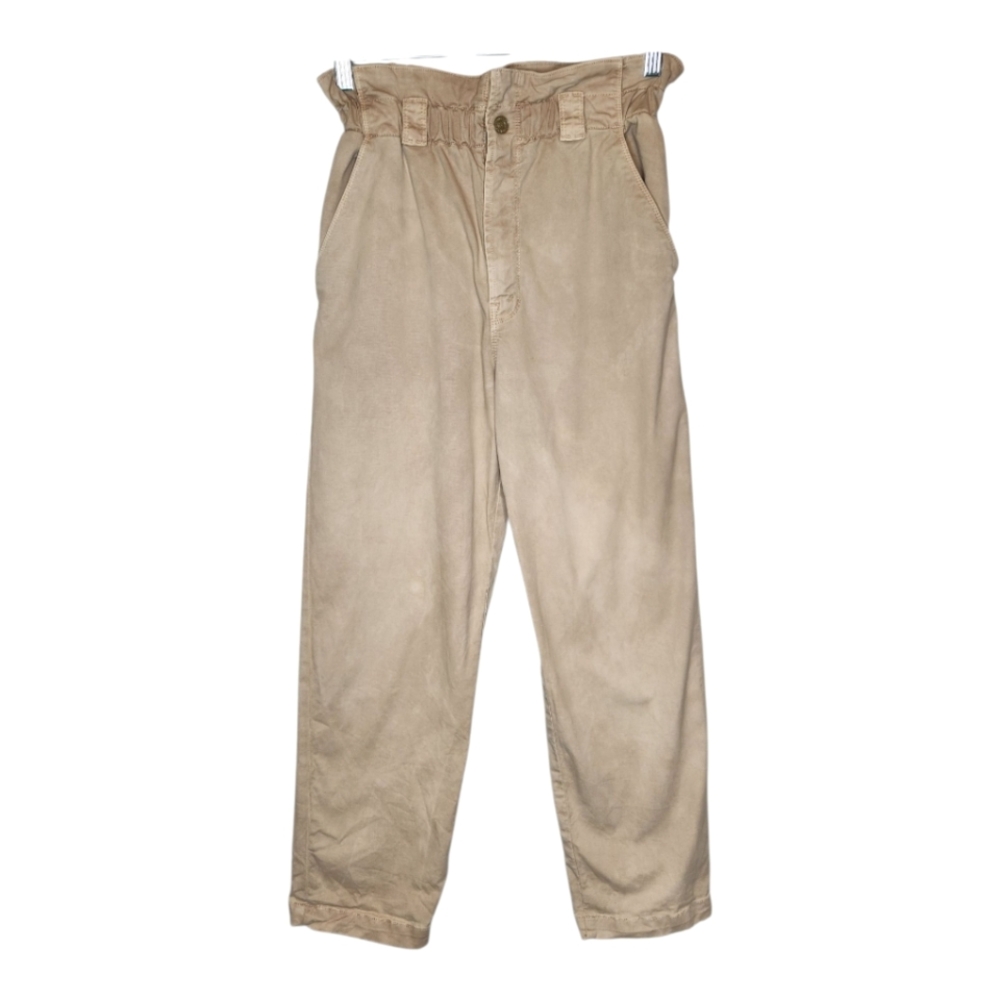 Mother The Yoko Ruffle Greaser Ankle Pants in Killing Time Wash Size 25